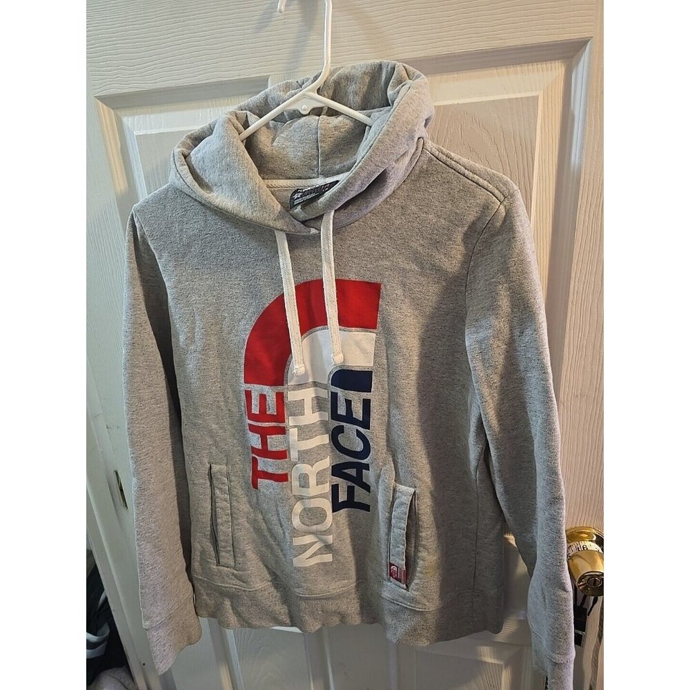 the north face Womans Pullover Gray Hoodie Size Large.